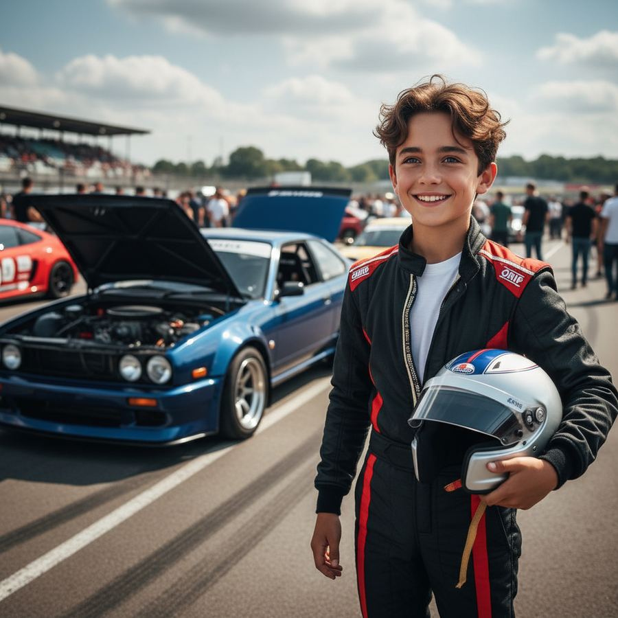 New driver getting instruction at their first motorsport event